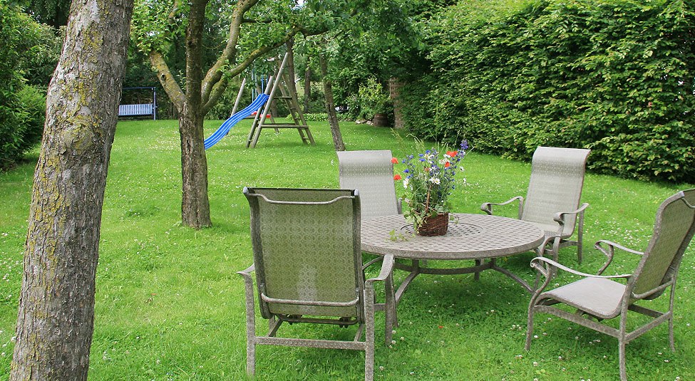 Peaceful garden with seating